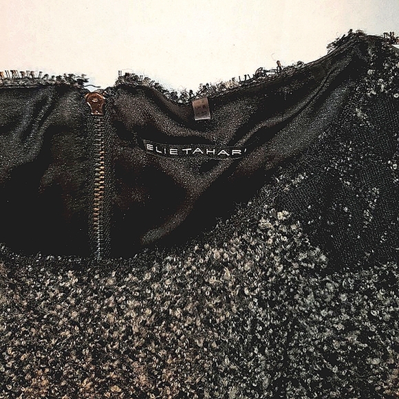 Elie Tahari Cheetah Print Silk Tweed Sheath Dress Sz 2 - Picture 2 of 4